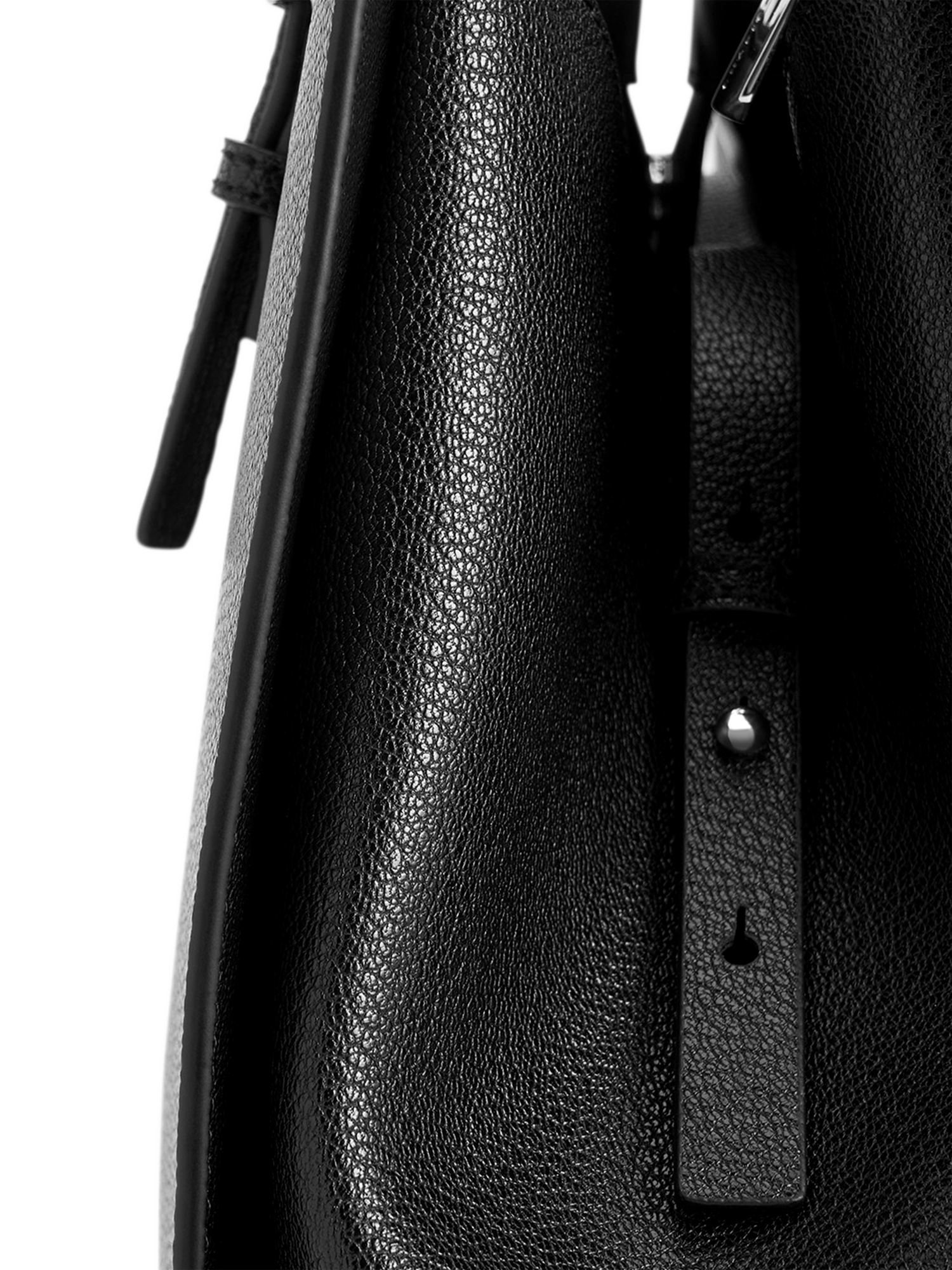 Product image 4 of 6, which shows CHARLES & KEITH Sansa Faux Leather Tote Bag, Black