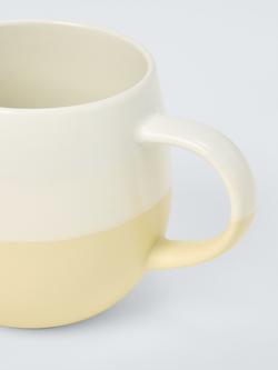 John Lewis Dipped Glaze Stoneware Mug, 420ml, Yellow - view 2, 