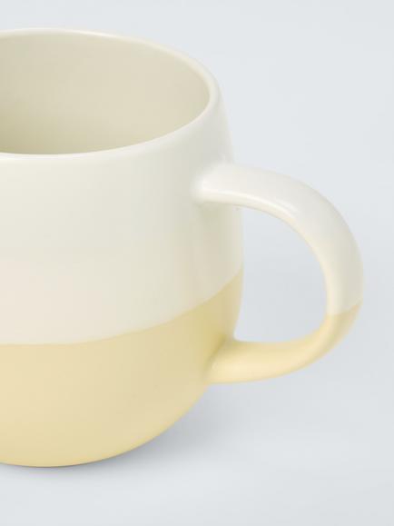 John Lewis Dipped Glaze Stoneware Mug, 420ml, Yellow - view 2, 
