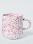 John Lewis Splattered Stoneware Mug, 285ml, Pink