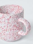 John Lewis Splattered Stoneware Mug, 285ml, Pink