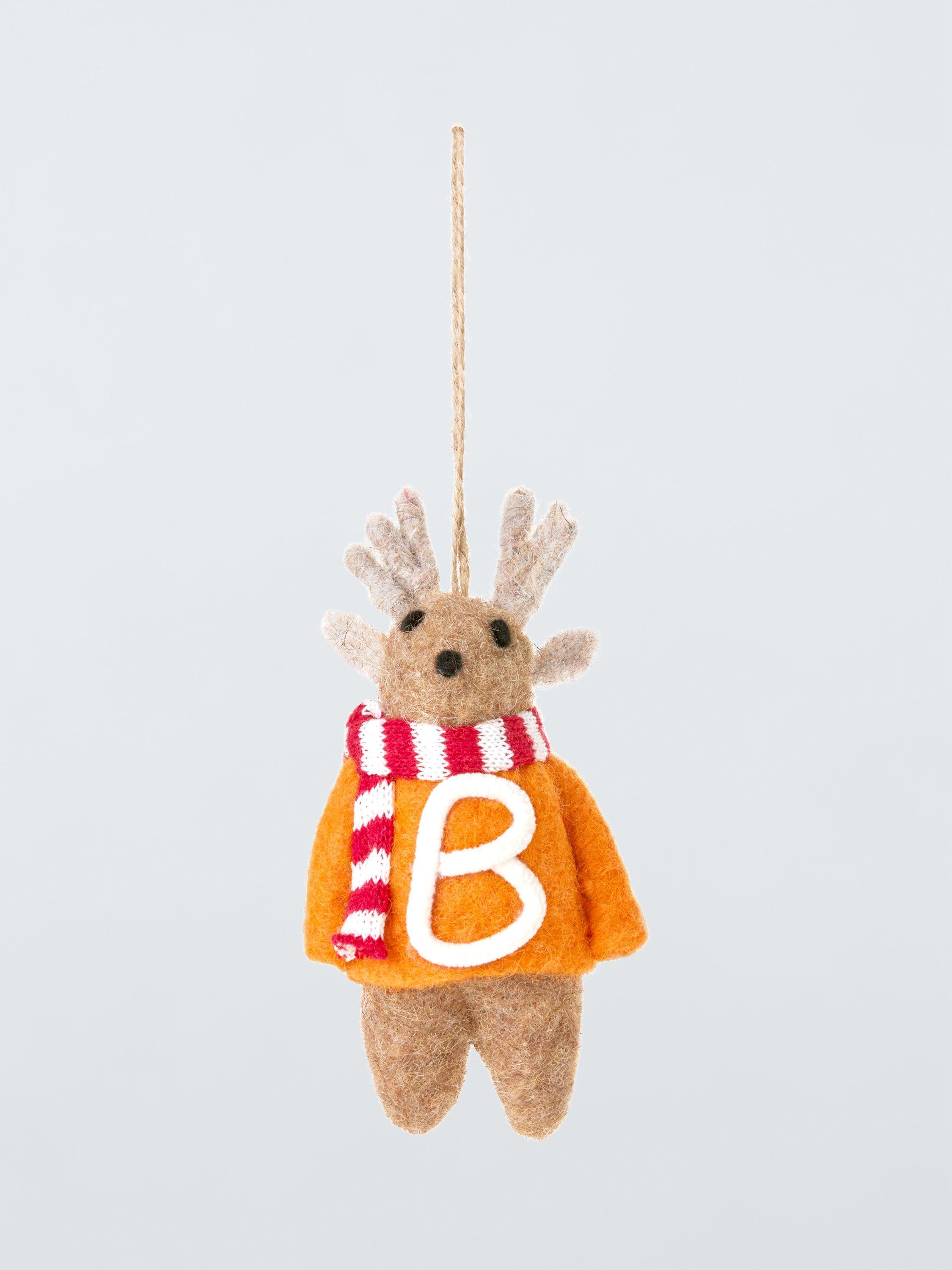 John Lewis Reindeer Alphabet Tree Decoration, B