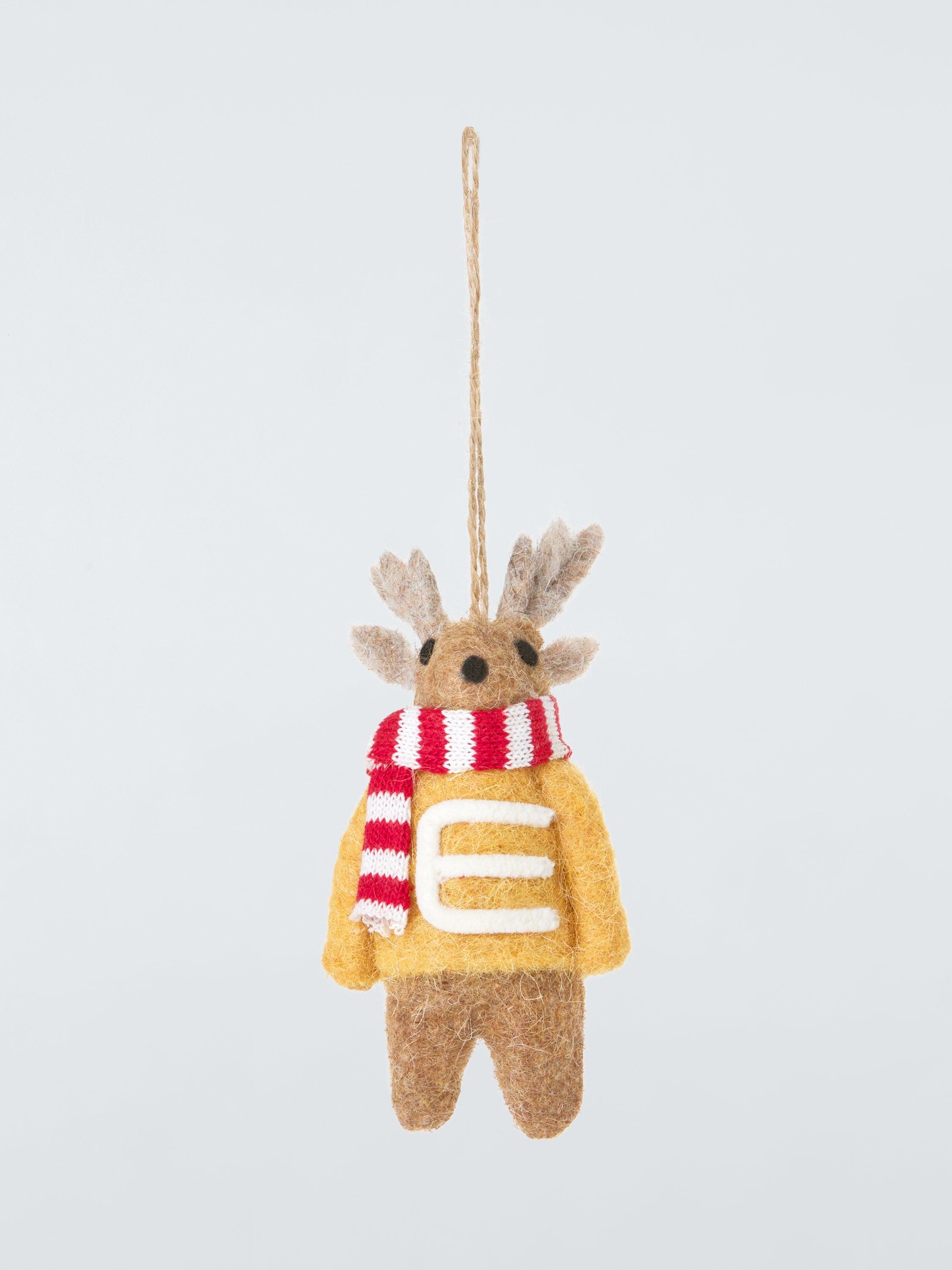 John Lewis Reindeer Alphabet Tree Decoration, E