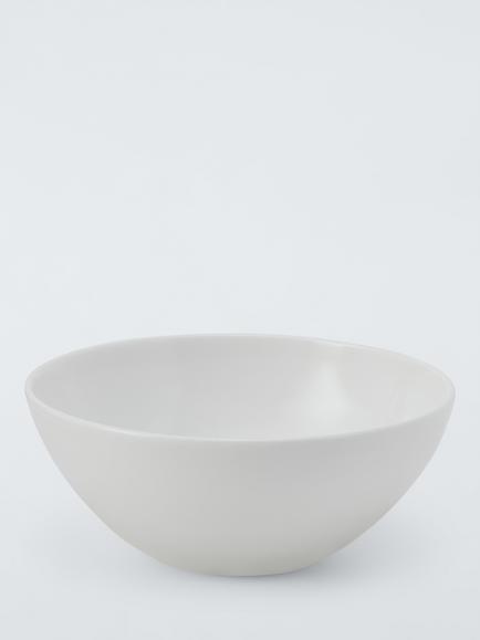 John Lewis + Queensberry Hunt Concave Bone China Cereal Bowl, 16cm, White, 