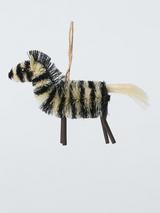 John Lewis Worldly Treasures Zebra Sisal Tree Decoration