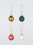John Lewis Mini Glass Baubles, Box of 100, Traditional