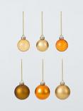 John Lewis Small Shatterproof Baubles, Box of 100, Gold