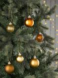 John Lewis Small Shatterproof Baubles, Box of 100, Gold