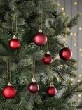 John Lewis Small Shatterproof Baubles, Box of 100, Red