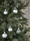 John Lewis Small Shatterproof Baubles, Box of 100, Silver