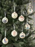 John Lewis Twelve Days of Christmas Glass Baubles, Box of 12