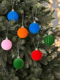 John Lewis Shatterproof Flocked Baubles, Box of 30, Multi