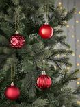 John Lewis Shatterproof Baubles, Box of 30, Red