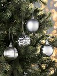 John Lewis Shatterproof Baubles, Box of 30, Silver