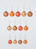 John Lewis Glass Baubles, Box of 42, Amber