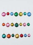 John Lewis Glass Baubles, Box of 42, Multi