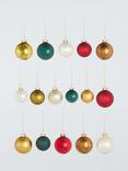 John Lewis Glass Baubles, Box of 42, Red/Green