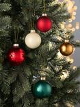 John Lewis Glass Baubles, Box of 42, Red/Green