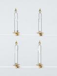 John Lewis Shatterproof Clip On Candle Tree Decorations, Box of 4