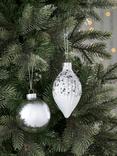 John Lewis Glitter/Mercury Glass Baubles, Box of 9, Silver