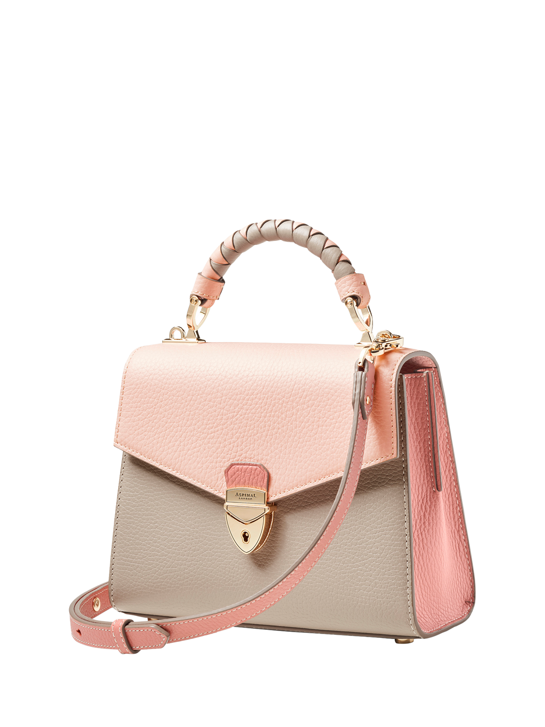 Product image 2 of 4, which shows Aspinal of London Mayfair Midi 2.0 Top Handle Bag, Cloud