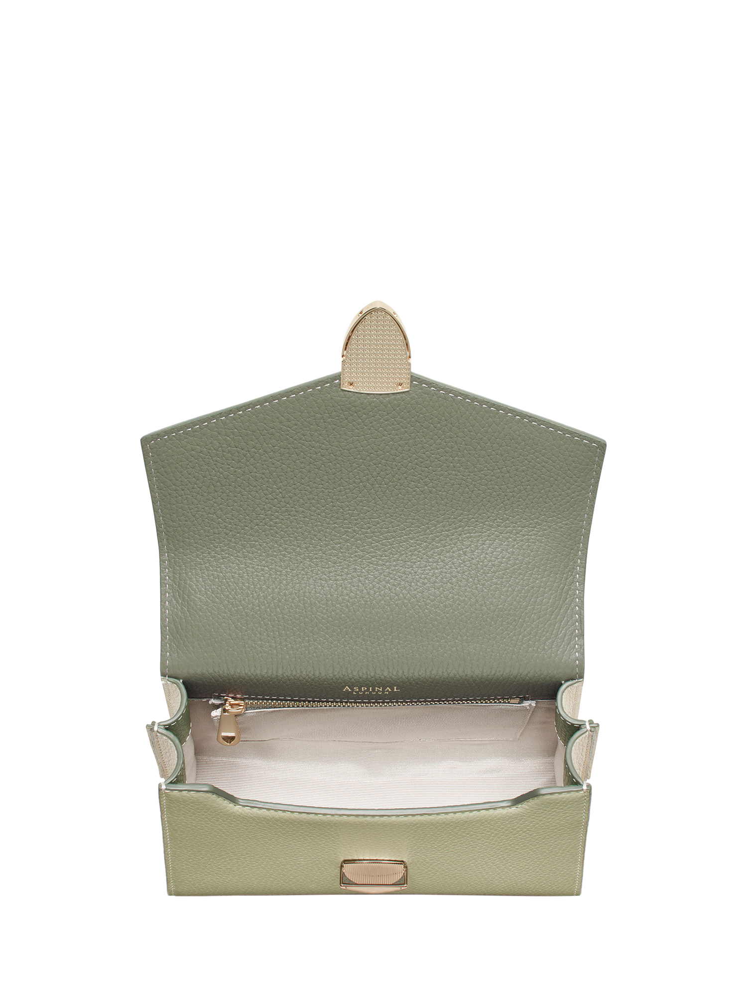 Product image 4 of 4, which shows Aspinal of London Mayfair Midi 2.0 Top Handle Bag, Ivory
