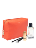Aspinal of London London Leather Toiletry Bag, Coral