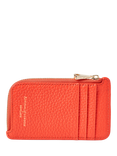 Aspinal of London Pebble Leather Zipped Coin and Card Holder, Coral