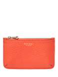 Aspinal of London Ella Leather Coin & Card Holder, Coral