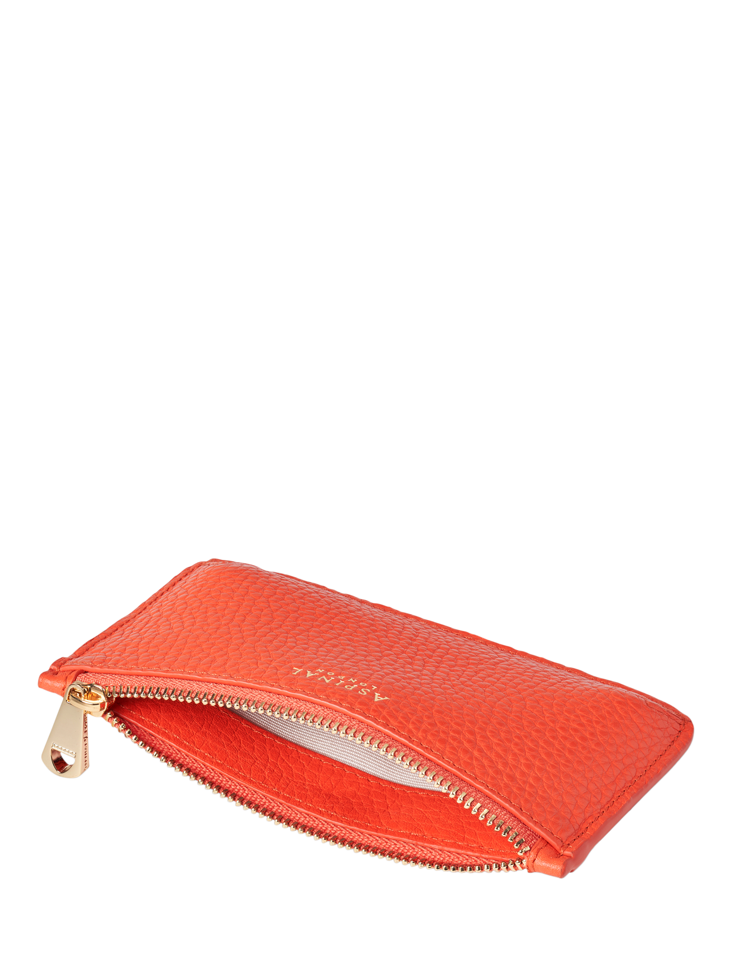 Product image 3 of 3, which shows Aspinal of London Ella Leather Coin & Card Holder, Coral