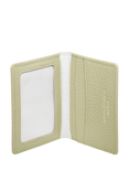 Aspinal of London Double Fold Pebble Leather ID & Travel Card Holder, Pistachio