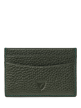 Aspinal of London Pebble Leather Slim Credit Card Case, Forest Green