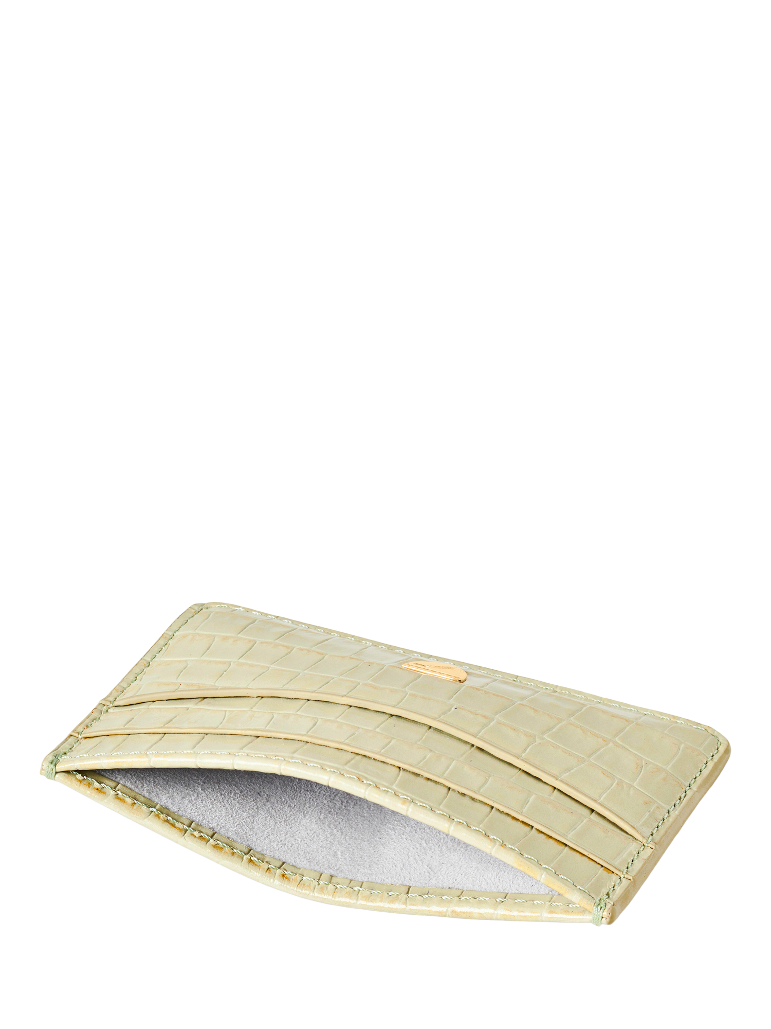 Product image 3 of 3, which shows Aspinal of London Leather Slim Credit Card Holder, Pistachio