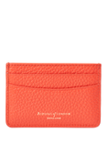 Aspinal of London Pebble Leather Slim Credit Card Holder, Coral
