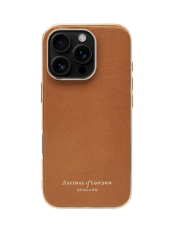 Aspinal of London iPhone 16 Pro Leather Case, Tan, Tan