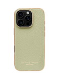Aspinal of London Leather iPhone 16 Pro Case, Pistachio
