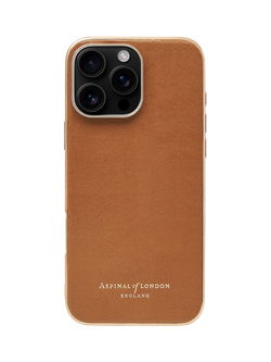 Aspinal of London iPhone 16 Pro Max Leather Case, Tan, Tan