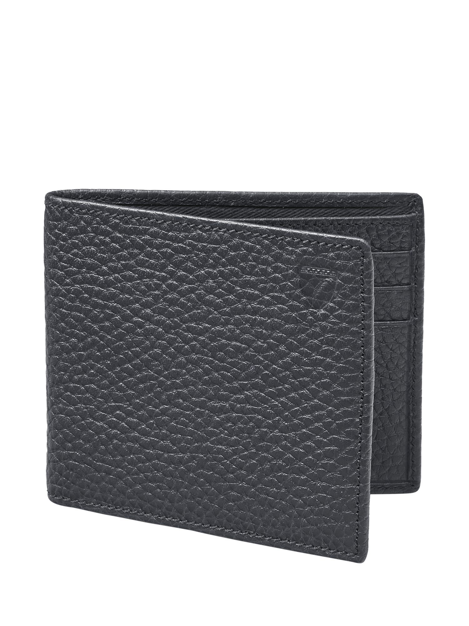 Product image 2 of 5, which shows Aspinal of London Leather Billfold RFID Wallet, Navy