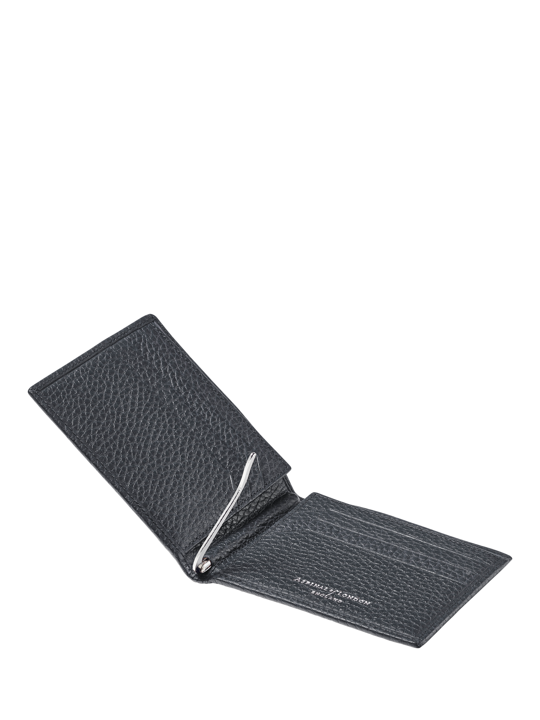 Product image 4 of 5, which shows Aspinal of London Leather Billfold RFID Wallet, Navy