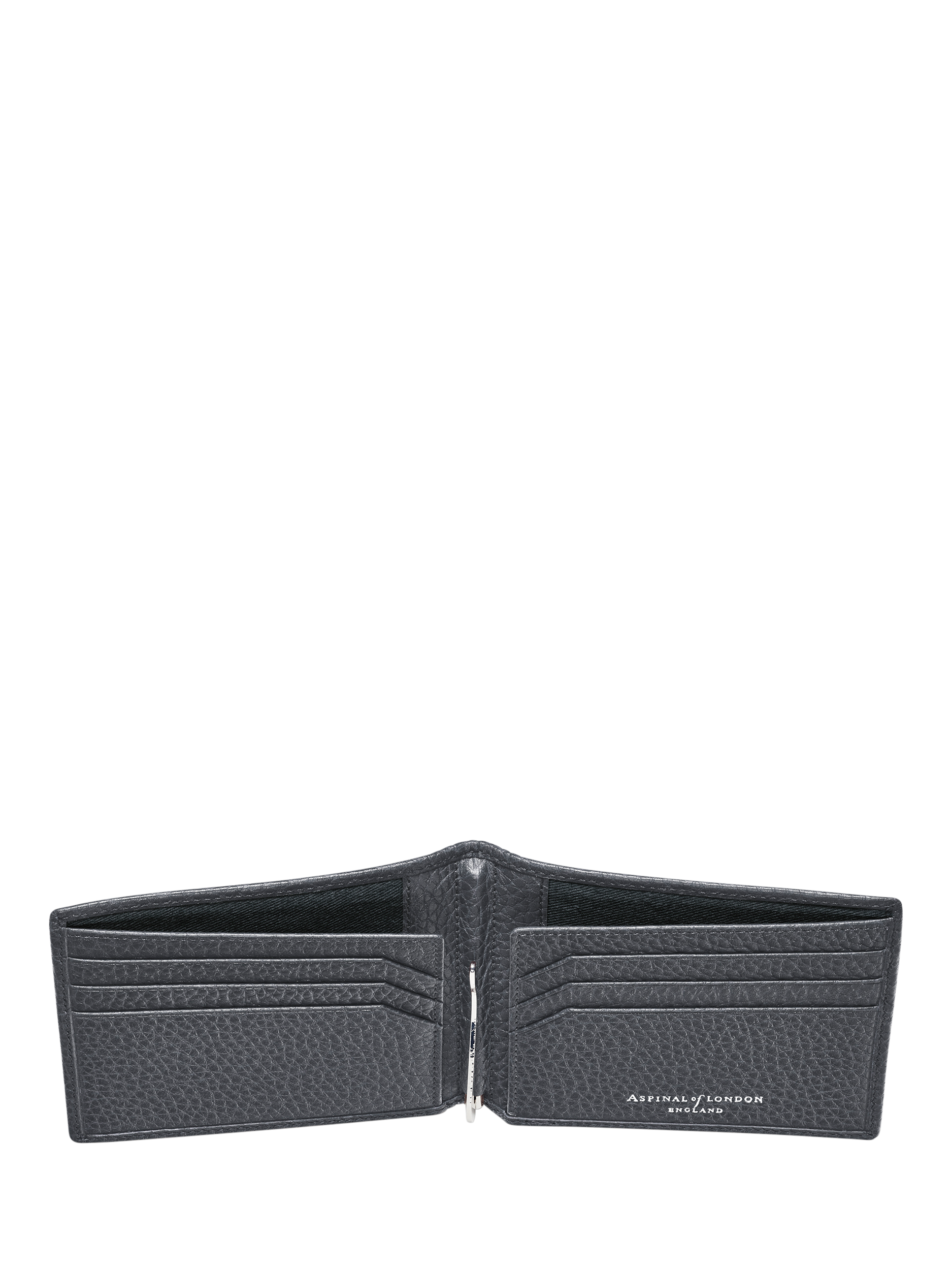 Product image 5 of 5, which shows Aspinal of London Leather Billfold RFID Wallet, Navy