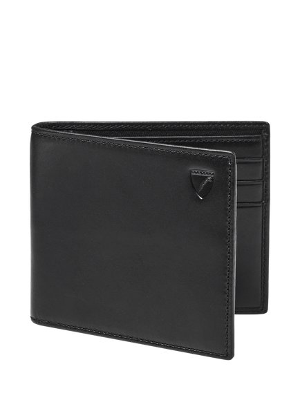 Aspinal of London Billfold RFID Leather Wallet, Black, Black