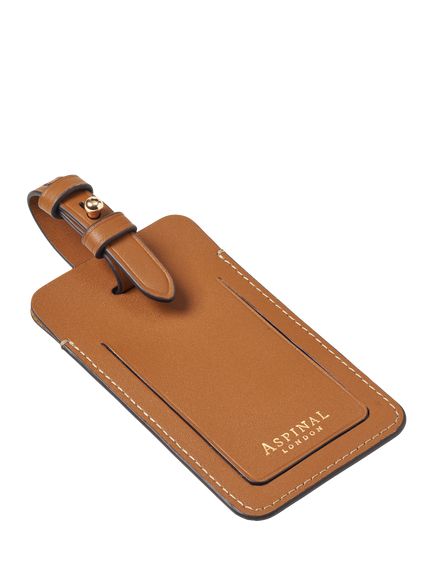 Aspinal of London Luggage Tag, Tan, Tan
