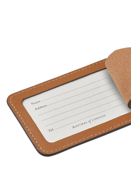 Aspinal of London Luggage Tag, Tan - view 2, Tan