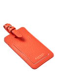 Aspinal of London Pebble Leather Luggage Tag, Coral