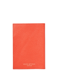 Aspinal of London Pebble Leather Passport Cover, Coral