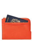 Aspinal of London Pebble Leather Zipped Travel Wallet, Coral