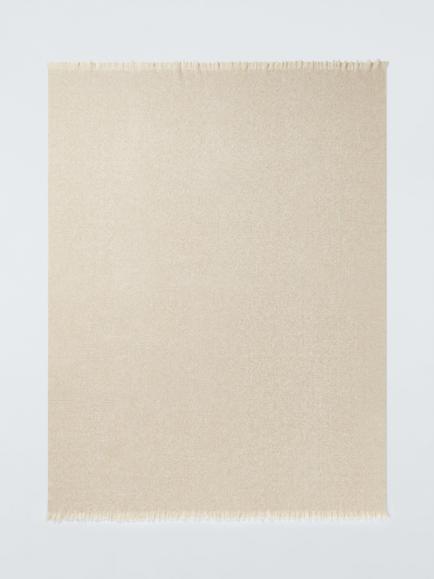 John Lewis Space Dyed Throw - view 2, Camel