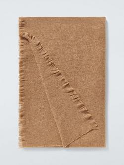 John Lewis Space Dyed Throw, Brown Chocolate