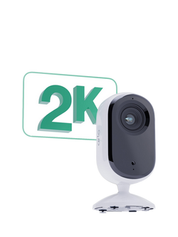 Arlo Essential 2 Wireless Smart Security System with One Outdoor 2K Camera & One Indoor 2K Camera, White - view 2, White