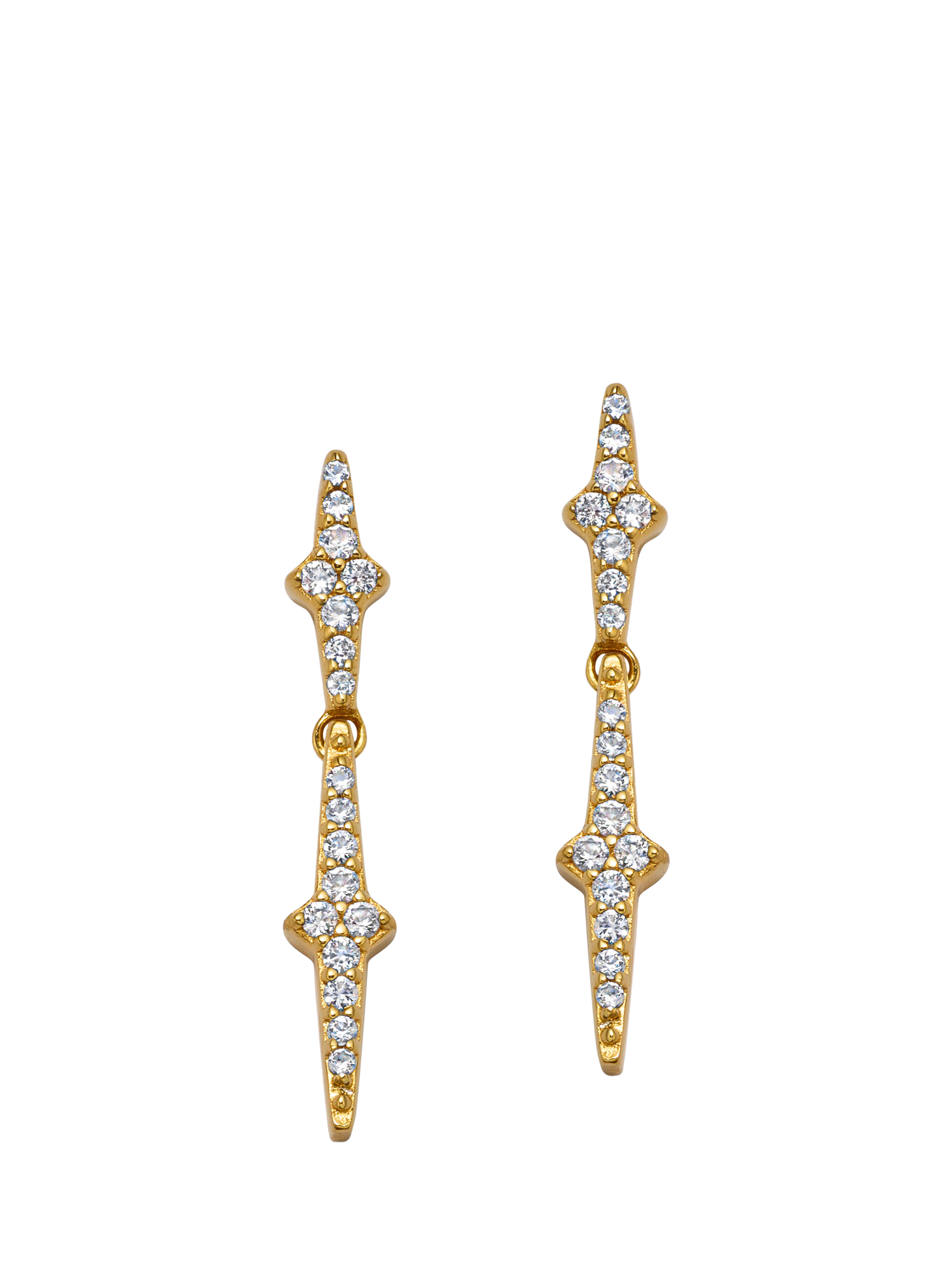 Product image 1 of 2, which shows Astley Clarke Luna Drop Earrings, Gold